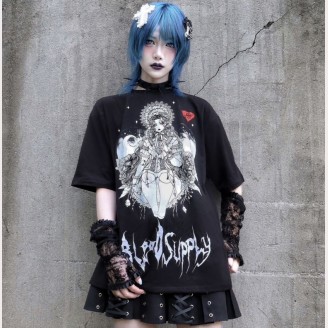 Gothic Printed T-Skirt by Blood Supply (BSY48)